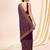 Purple vichitra silk blend heavy embroidery designer saree for women