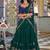 Sparkling Green Thread Embroidery Silk Wedding Wear Lehenga Choli