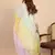 Floral embroidered muslin v neck kurta trouser & dupatta set