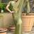 Mehendi gold-infused twill thread embroidery with zari, sequins cut work saree with blouse