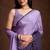 purple shaded chinon swarovski subtle piping border work saree with blouse