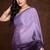 purple shaded chinon swarovski subtle piping border work saree with blouse