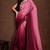 pink shaded chinon swarovski subtle piping border work saree with blouse