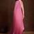 pink shaded chinon swarovski subtle piping border work saree with blouse
