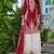 Maroon chinon heavy embroidery with sequins work top palazzo suit