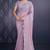 pink ice georgette zarkan diamond handwork with cut work saree with blouse