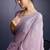 pink ice georgette zarkan diamond handwork with cut work saree with blouse