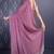 mauve ice georgette zarkan diamond handwork with cut border work saree with blouse