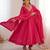 Heavy silk embroidery seqeunce  work rani pink readymade ethnic gown