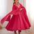 Heavy silk embroidery seqeunce  work rani pink readymade ethnic gown