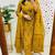 Musturd Yellow Sequence & Embroidery Work Cotton Kurti Pant Dupatta Salwar Kameez