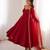 Pure chanderi silk neck fancy lace work maroon readymade ethnic gown