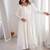 Pure chanderi silk neck fancy lace work off white readymade ethnic gown
