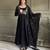 Heavy pure fox georgette silk embroidery sequins work black readymade ethnic gown