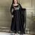Heavy pure fox georgette silk embroidery sequins work black readymade ethnic gown