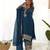 Trendy chinon silk embroidery sequins work teal blue readymade salwar suit