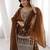 Heavy silk embroidery sequins work brown readymade salwar suit