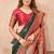 Sea green soft silk blend banarasi jacuard work designer party wear saree with unstitched blouse piece