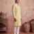 Mens multi silk blend abstract printed kurta with trousers