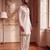 Mens white silk blend embroidered straight kurta with trousers