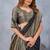 Black soft silk blend banarasi jacuard work designer party wear saree with unstitched blouse piece
