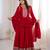 Trendy vichitra silk embroidery sequins work red readymade ethnic gown