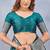 Turuoise soft silk blend banarasi jacuard work designer party wear saree with unstitched blouse piece
