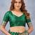 Green soft silk blend banarasi jacuard work designer party wear saree with unstitched blouse piece