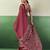 RED modal satin printed saree with matching blouse