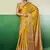 YELLOW modal satin printed saree with matching blouse