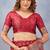 Red soft silk blend banarasi jacuard work designer party wear saree with unstitched blouse piece