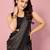 Black-multicolor nylon  pre stitch one minute ready to wear saree with un-stitch blouse