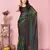 green-multicolor nylon pre stitch one minute ready to wear saree
