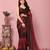 Maroon-multicolor nylon  pre stitch one minute ready to wear saree with un-stitch blouse