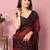 Maroon-multicolor nylon  pre stitch one minute ready to wear saree with un-stitch blouse