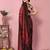 Maroon-multicolor nylon  pre stitch one minute ready to wear saree with un-stitch blouse