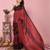 Maroon-multicolor nylon  pre stitch one minute ready to wear saree with un-stitch blouse