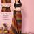 Musturd-multicolor nylon  pre stitch one minute ready to wear saree with un-stitch blouse