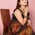 Musturd-multicolor nylon  pre stitch one minute ready to wear saree with un-stitch blouse
