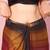 Musturd-multicolor nylon  pre stitch one minute ready to wear saree with un-stitch blouse