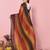 Musturd-multicolor nylon  pre stitch one minute ready to wear saree with un-stitch blouse