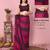 Pink-multicolor nylon  pre stitch one minute ready to wear saree with un-stitch blouse