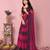 Pink-multicolor nylon  pre stitch one minute ready to wear saree with un-stitch blouse