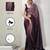 Brown-multicolor nylon  pre stitch one minute ready to wear saree with un-stitch blouse