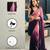 Pink-multicolor nylon  pre stitch one minute ready to wear saree with un-stitch blouse