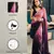 pink-multicolor nylon pre stitch one minute pre draped saree