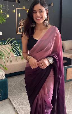 pink-multicolor nylon pre stitch one minute pre draped saree 2