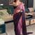 Pink-multicolor nylon  pre stitch one minute ready to wear saree with un-stitch blouse
