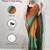 green-musturd color nylon  pedding printed pre drape one minute saree with un-stitch blouse