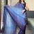 blue-teal color nylon  pedding printed pre drape one minute saree with un-stitch blouse